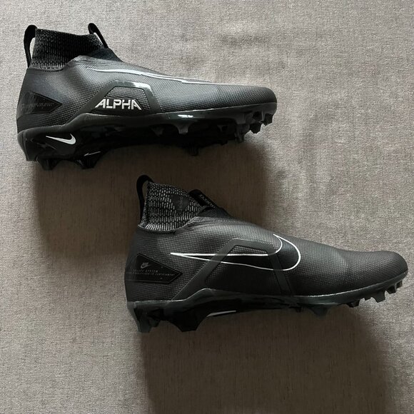 Nike Alpha Menace Elite 3 Mid Football Cleats Men Size 15 Black DM1792-004 NEW - Picture 3 of 11
